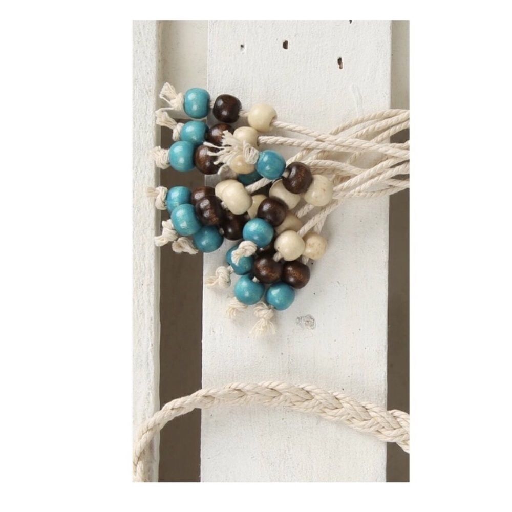 NATURAL Twisted Knot Bead Detail Leatherette Belt - Picture 4 of 7
